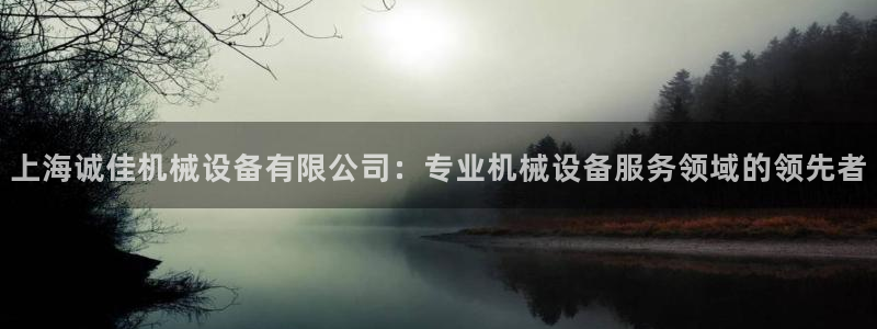 金年会 金字招牌诚信至上在线：上海诚佳机械设备有限公司：专业机械设备服务领域的领先者