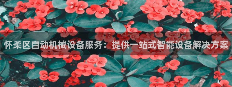 金年会登录网址是什么：怀柔区自动机械设备服务：提供一站式智能设备解决方案