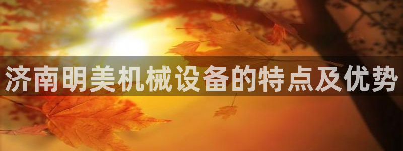 金年会官方娱乐app下载：济南明美机械设备的特点及优势