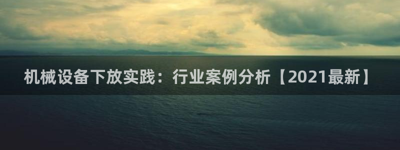 金年会平台官网下载：机械设备下放实践：行业案例分析【2021最新】