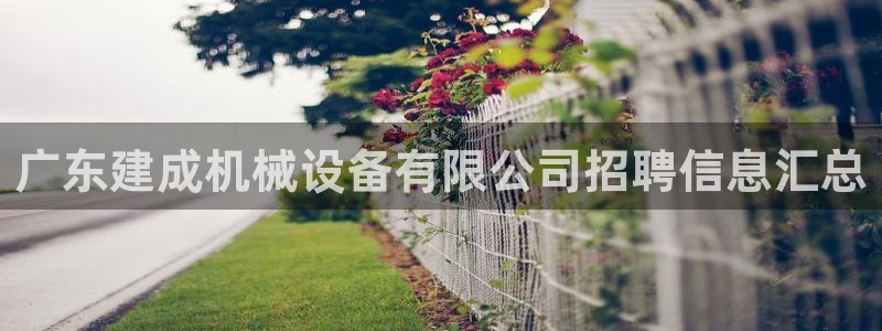 金年会体育app官网入口：广东建成机械设备有限公司招聘信息汇总