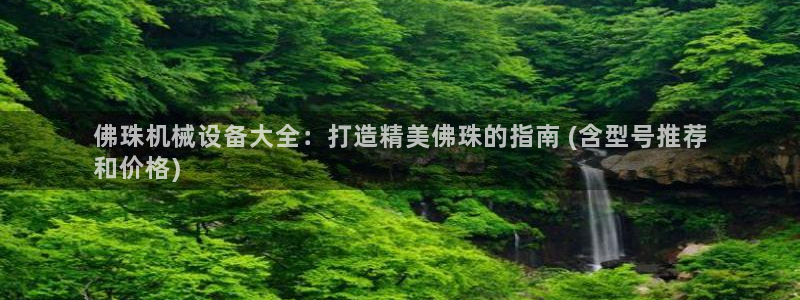 金年会app是不是钓鱼软件：佛珠机械设备大全：打造精美佛珠的指南 (含型号推荐
和价格)