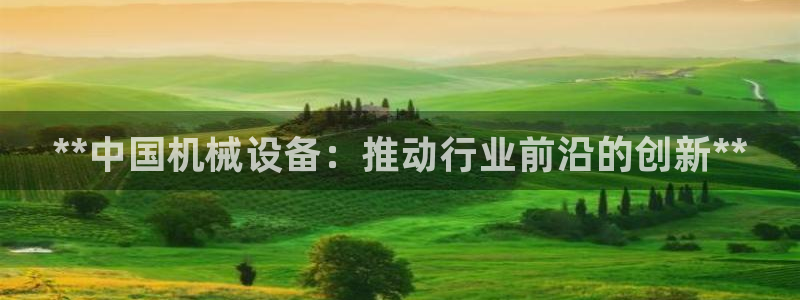 金年会官方平台：**中国机械设备：推动行业前沿的创新**