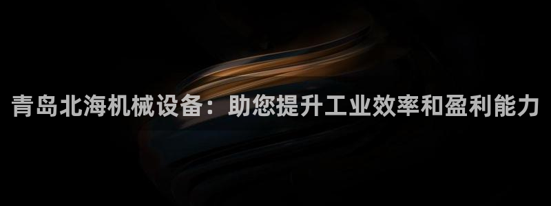 金年会app平台有人玩过吗知乎：青岛北海机械设备：助您提升工业效率和盈利能力