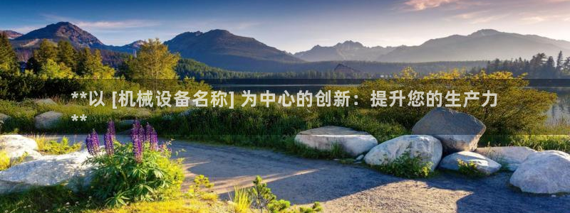 金年会官方网址登录入口：**以 [机械设备名称] 为中心的创新：提升您的生产力
**