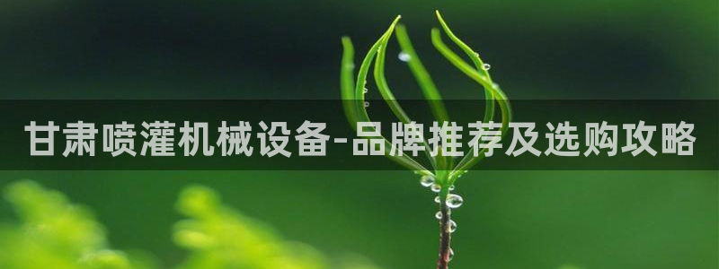 金年会官方网站入口登录手机版下载：甘肃喷灌机械设备-品牌推荐及选购攻略