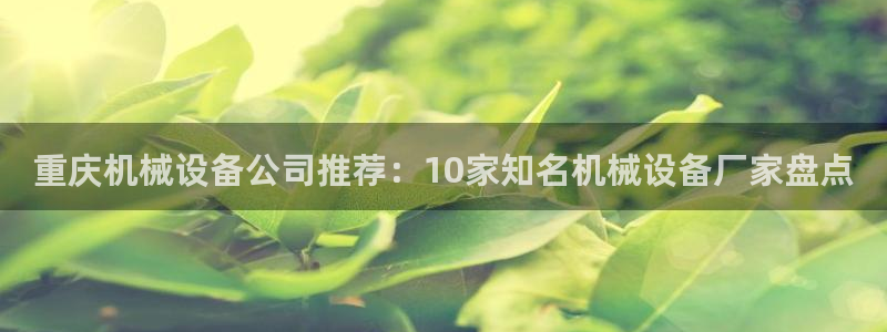 金年会官方在线入口网址：重庆机械设备公司推荐：10家知名机械设备厂家盘点