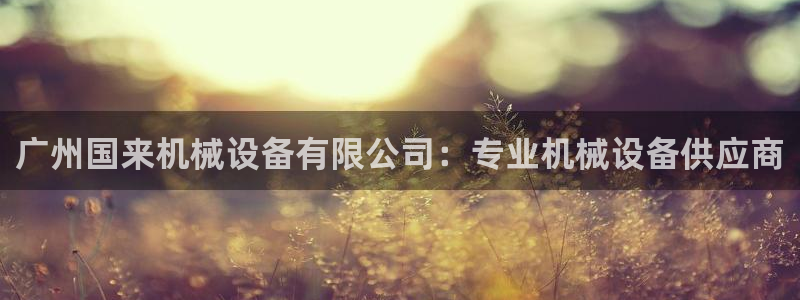 金年会手机网页版吗：广州国来机械设备有限公司：专业机械设备供应商