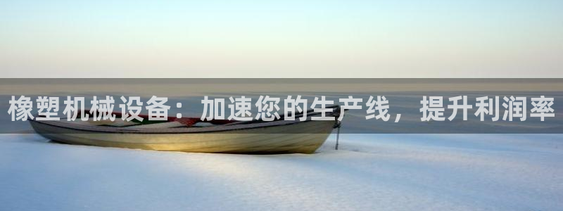 金年会会员登录页面图片：橡塑机械设备：加速您的生产线，提升利润率
