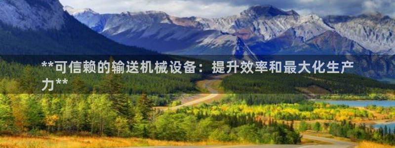 金年会app官网免费下载：**可信赖的输送机械设备：提升效率和最大化生产
力**