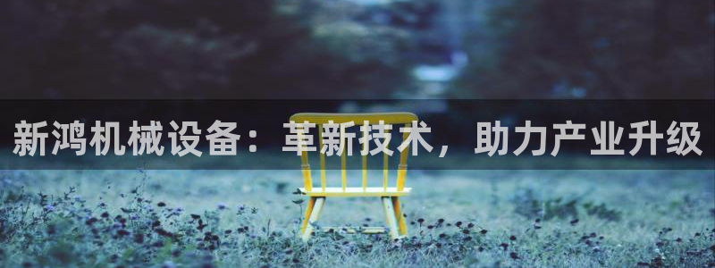 金年会官方体育频道直播：新鸿机械设备：革新技术，助力产业升级